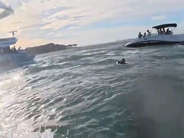 Emergencia en Punta del Este: una familia fue salvada tras el vuelco de su lancha