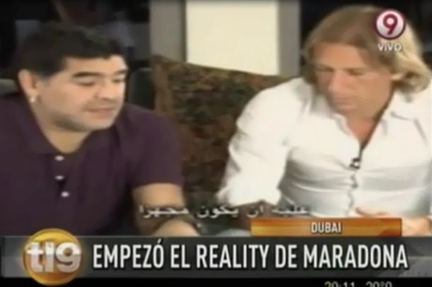 Así comenzó el nuevo reality de Diego Maradona desde Dubai