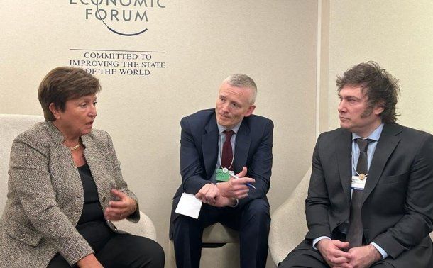 Javier Milei se reunió en Davos con Kristalina Georgieva