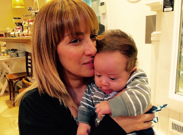 María Julia Oliván y su hijo Antonio, en la mesa de Mirtha Legrand