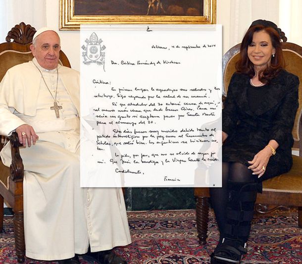 La respuesta de Cristina a la invitación del Papa: Claro que sí