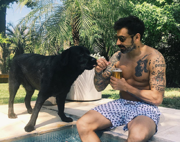 El Pocho Lavezzi, relajado en Buenos Aires.