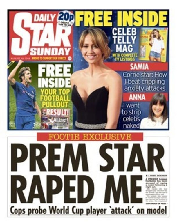 La tapa del Daily Star Sunday