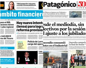 Tapas de diarios del lunes 18 de diciembre de 2017