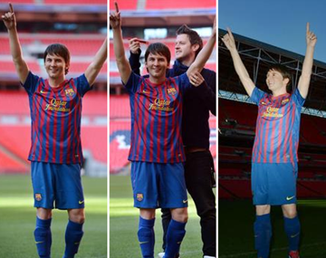 Presentaron en Barcelona la estatua de cera de Lionel Messi