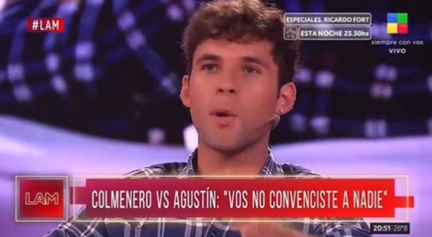 Agustín de Gran Hermano y Viviana Colmenero se cruzaron fuerte en LAM
