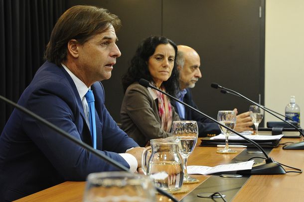 Azucena Arbeleche y el presidente Luis Lacalle Pou.