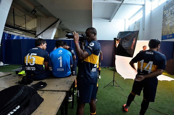 El divertido backstage de la foto oficial de Boca