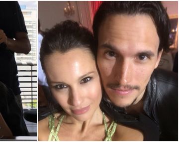 Pampita, con flequillo, y junto al actor Juan Sorini