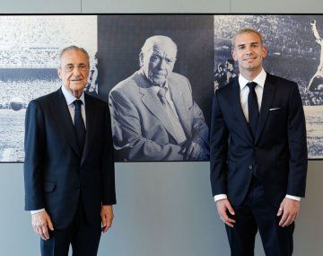 Los elogios de Florentino a River en la presentación de Mastantuono