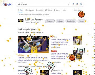 Google celebra el récord de LeBron James