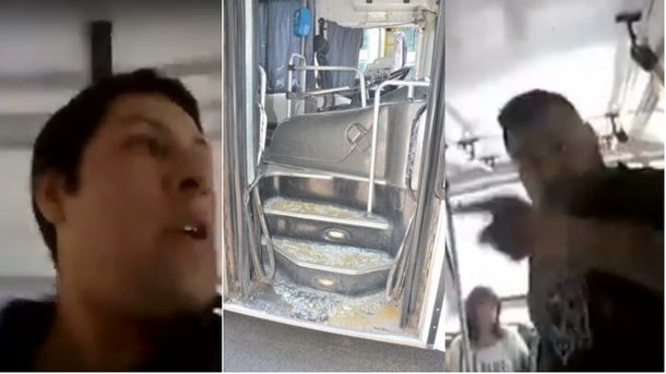 Violento cruce entre un colectivero y un automovilista