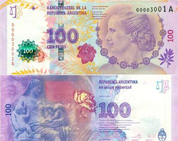El nuevo billete de cien pesos, en circulación