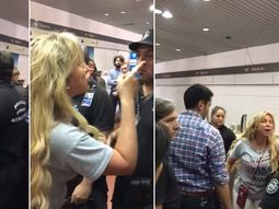 A los gritos en el aeropuerto: Háganse c...