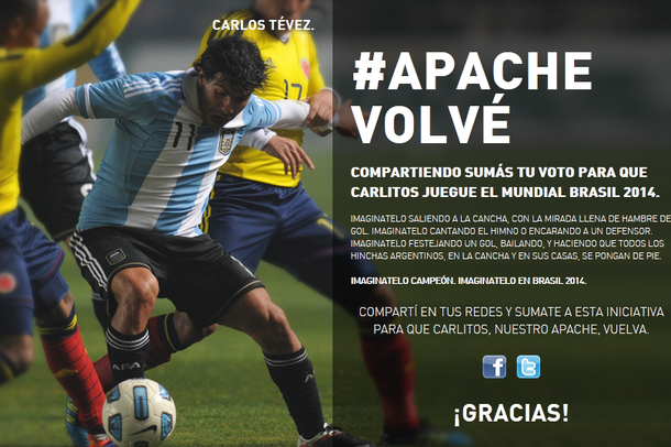 El éxito de la iniciativa para pedir el regreso de Tevez