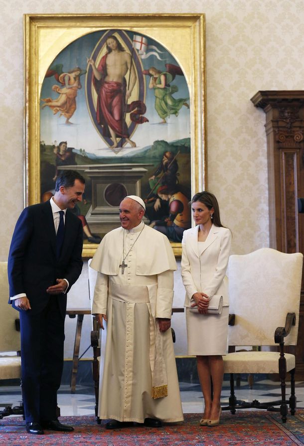 El papa Francisco recibió en el Vaticano a los nuevos reyes de España