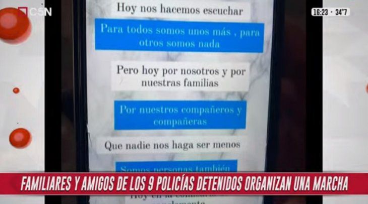 Crimen en San Clemente del Tuyú: marcha de familiares y amigos de los 9 detenidos