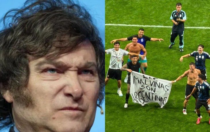 Javier Milei quedó furibundo con la Selección argentina por la bandera sobre Malvinas