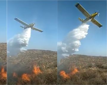 Córdoba: aviones hidrantes combaten los incendios forestales
