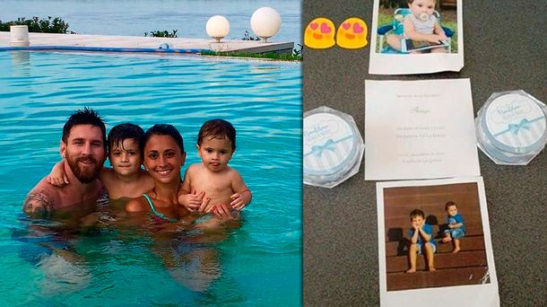 Messi y sus hijos