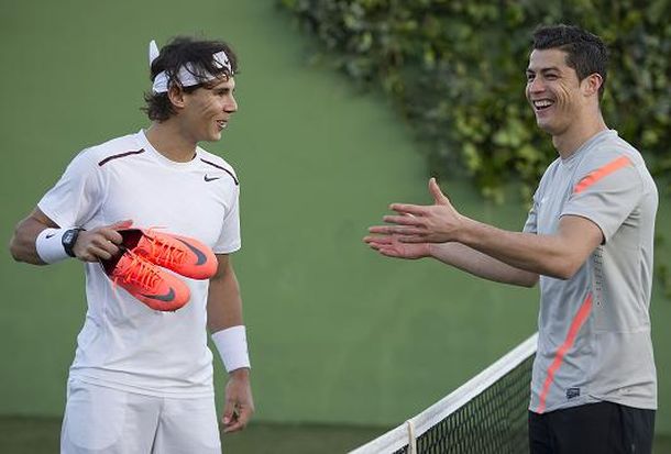 El desafío de fútbol tenis entre Cristiano Ronaldo y Rafa Nadal
