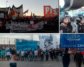 Grupos de izquierda realizaron cortes en distintos puntos de la Ciudad