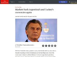 Argentina y Turquía, muy golpeadas por los mercados según The Economist