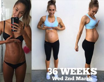 Una modelo de fitness sorprendió con su pancita