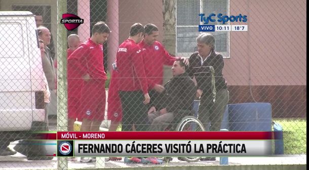 Mirá el emotivo reencuentro entre Riquelme y el Negro Cáceres