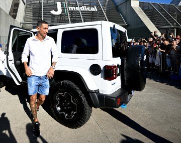 Ángel Di María en su llegada a Juventus.