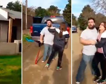 VIDEO: Discutió con sus vecinos y los atacó con un bate de béisbol