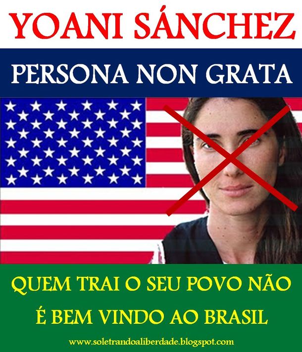Yoani Sánchez llegó a Brasil bajo el grito de traidora