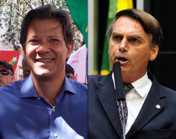 Fernando Haddad y Jair Bolsonaro