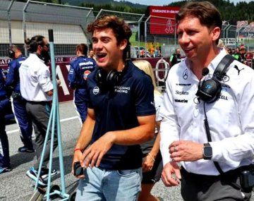 Franco Colapinto y James Vowles, en la Fórmula 1. Foto: Williams Racing.
