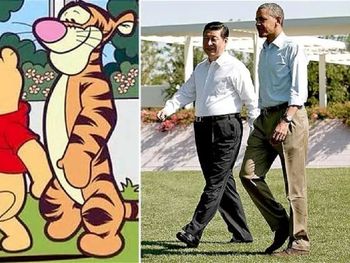 Los disidentes usan a Winnie the Pooh para atacar al presidente chino