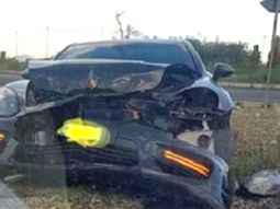 Así quedó el auto del ex jugador de Boca