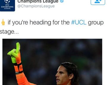 El increíble error de la cuenta de Twitter de la Champions League