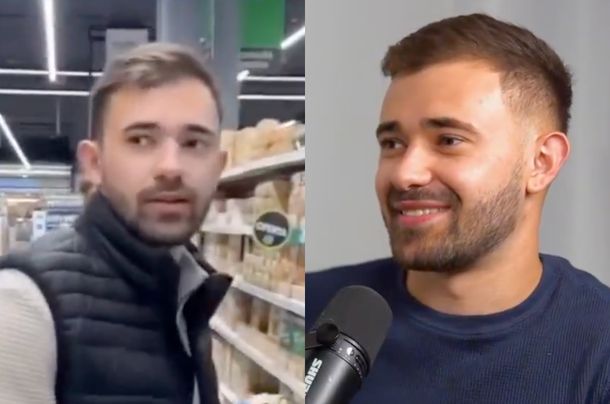 Influencer libertario que decía que es de pobre ir al súper fue filmado haciendo compras: Me estás matando