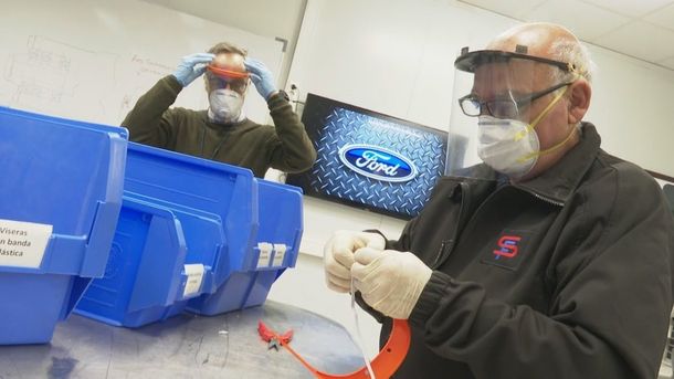 Coronavirus: Ford produjo y donó 20 mil protectores faciales a la Cruz Roja