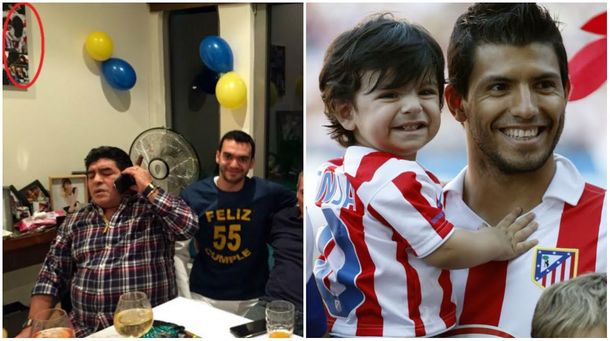 Maradona no puede ver al Kun Agüero ni en fotos: mirá la prueba
