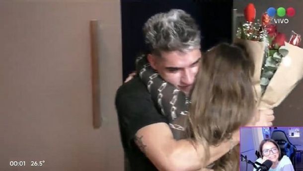 VIDEO: Así fue el reencuentro de Julieta Poggio y su novio Lucca