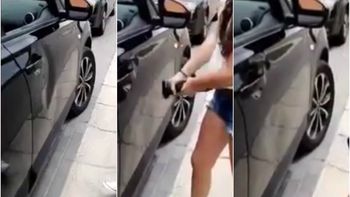 video: reparo un choque en la puerta de su auto con un juguete sexual