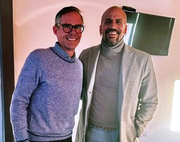 Juan Sebastián Verón y su socio Foster.