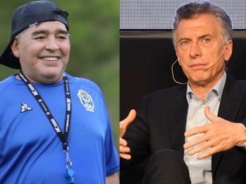 Diego Maradona y Mauricio Macri