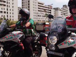 Así trasladaron tejido cardíaco en motos del SAME para un implante