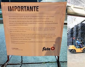 El comunicado de FATE para sus empleados de la planta de San Fernando