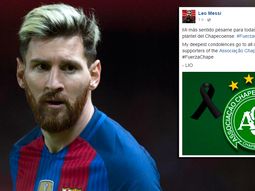Messi manifestó su pésame por la tragedia de Chapecoense. Messi manifestó su pésame por la tragedia de Chapecoense.