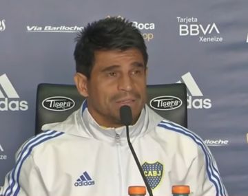 Hugo Ibarra, DT de Boca, habló en conferencia de prensa.