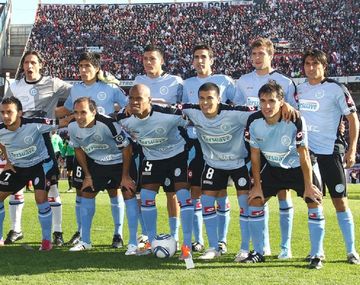 Formación de Belgrano ante River el día de la Promoción
