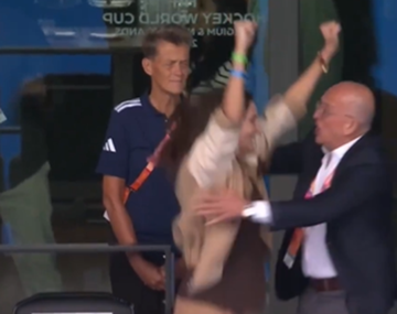 El festejo de Luciana Aymar por la tercera estrella de Las Leonas se volvió viral.